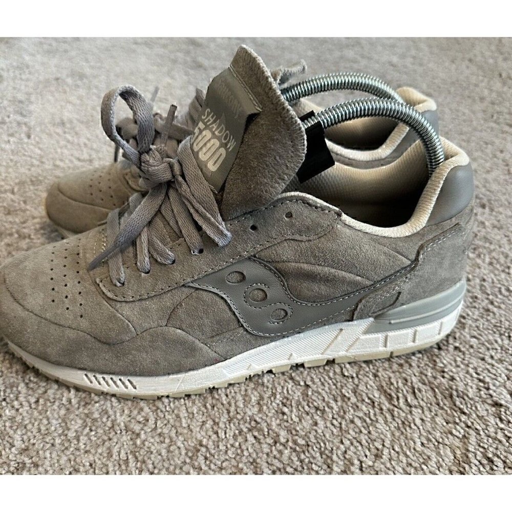 Saucony Shadow 5000 Unisex Outdoor Athletic Casual Shoes Gray Suede Sneakers 8.5